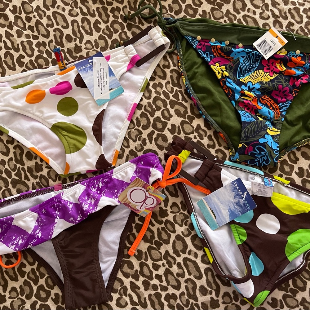 4 Pcs. Lady Bikini Swimwear Size S & L (New) With Tags Different Colors